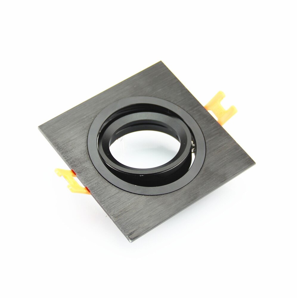 10pcs Vierkante Zwart/Zilver Kleur Halogeen Led Spots Frame DC12V MR16 Socket Spot Lamp Fittings