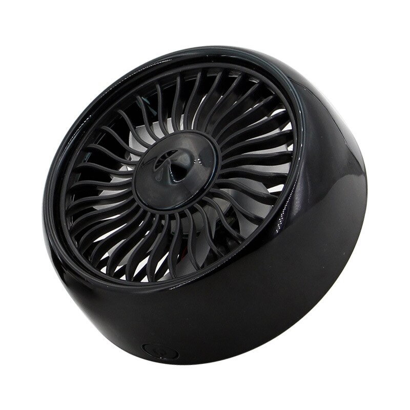 Kebidumei Elektrische Auto Fan Usb Mini Fan Multi-Functie Auto Air Koeler Ventilator Met Kleurrijke Led Voor Luchtuitlaat center Console: BlackFor Air Outlet