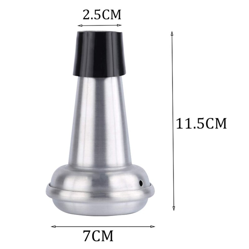 Trumpet Mute Aluminum Practice Mute Trumpet Straight Practice Cup Mute for Jazz, Lightweight