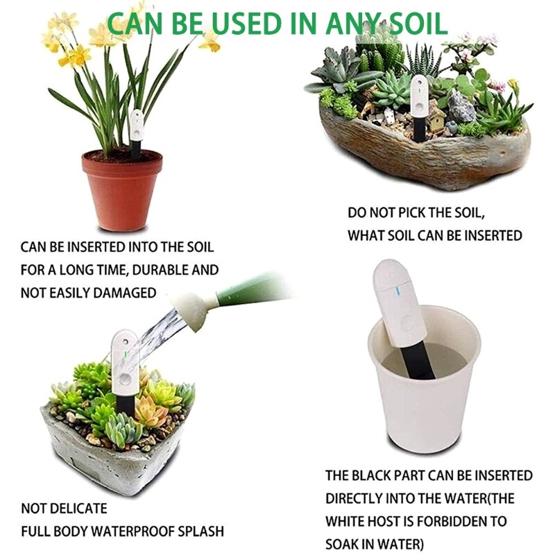 Intelligent Smart Soil Moisture Sensor Plant Flower Monitor Tester Detector Hygrometer for Gardening Planting Home Farm M09 22