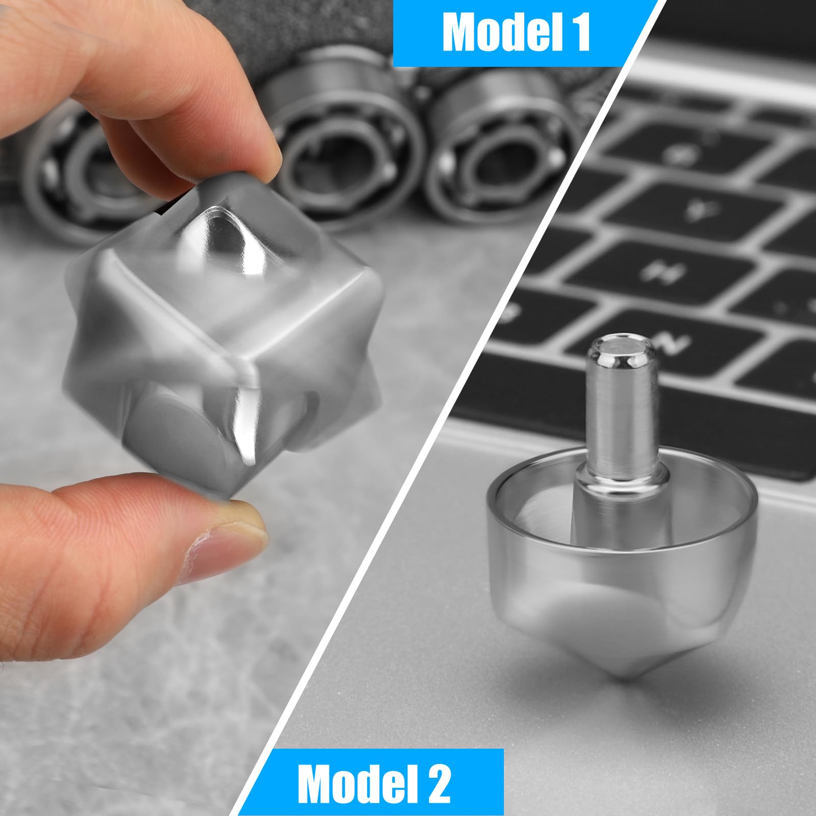 Metallinen kuutio pyörivä sormenpäägyroskooppi fidget anti stress lelut aikuisille toimisto koti matkailu kannettava spinner lelut joulu