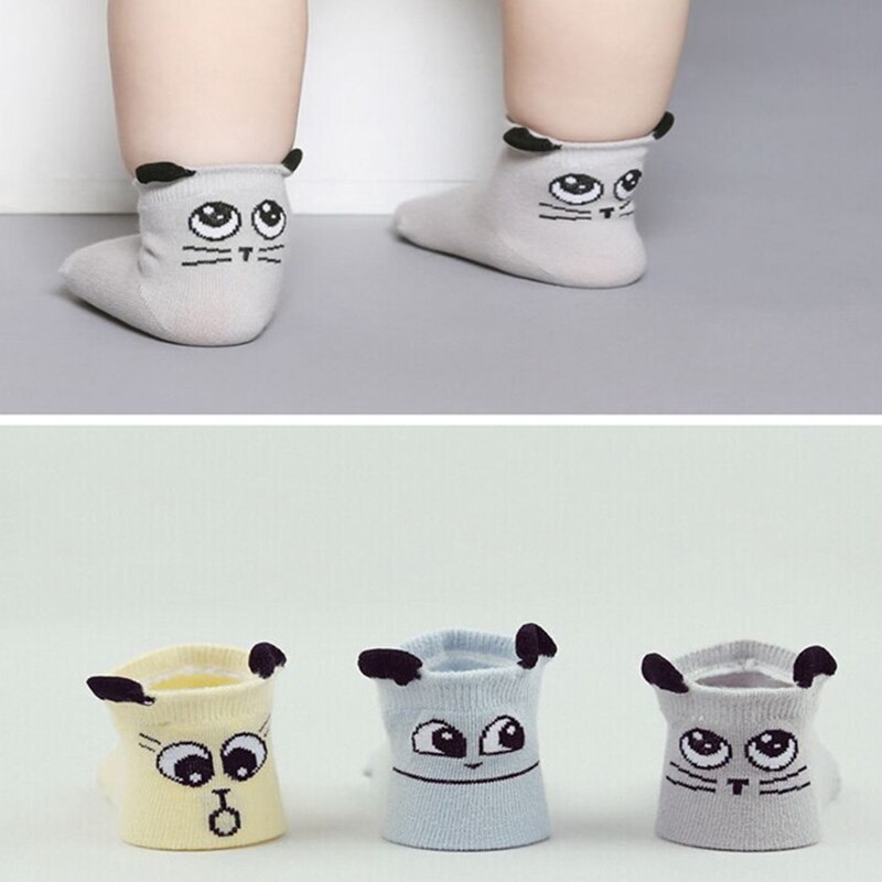 Cartoon Cute Animal Kid Clothing Accessories Cotton Anti Slip Toddler Socks For Boy Girl 0-2 Years Baby Socks