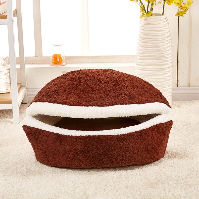 Whpc Pet Cat Bed Huis Hond Bed Kennel Puppy Cave Warm Slapen Bed Winter Warm Bed Voor Katten Kleine Hond huis Voor Katten Producten