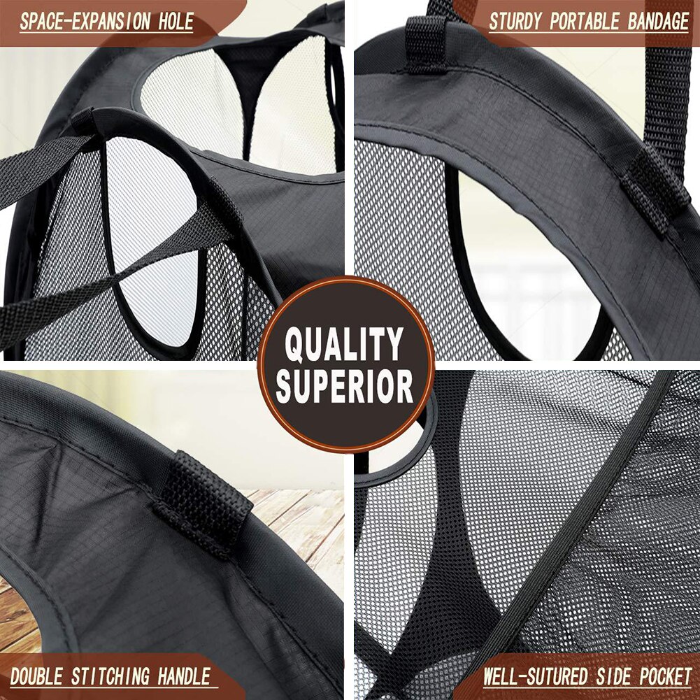 2pc Foldable Mesh Laundry Basket, Square Folding Laundry Basket, Square Laundry Basket, Classification Laundry Basket