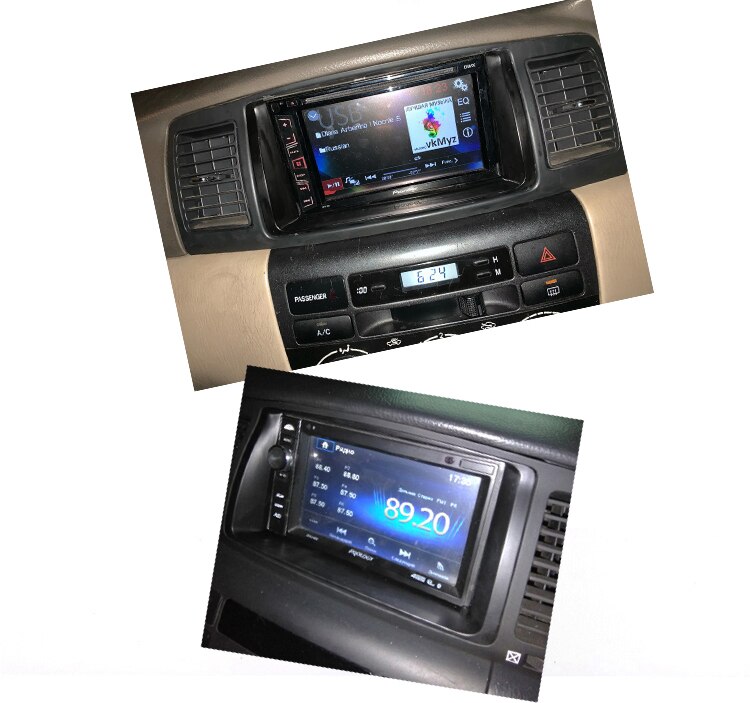 2 Din frame to Car Radio for Toyota Corolla 2003 2004 2005 2006 use car Multimedia radio player Double din Fascia