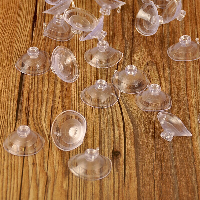 Ventouses puissantes en plastique Transparent perforé, ventouse de 4cm de diamètre, 10 pièces