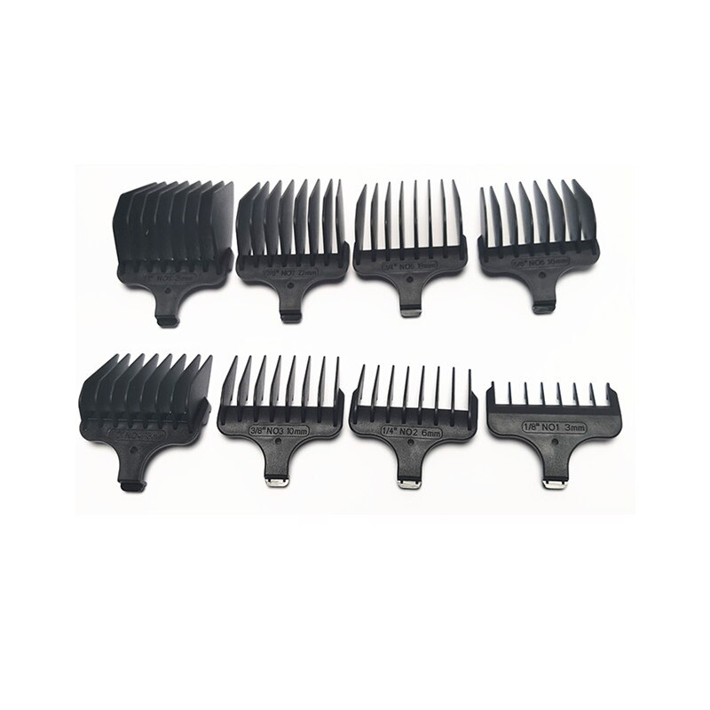 8X Clipper Comb #1- #8,1/8"-1",3-25mm Replace For Wahl T-Blade 9837 9854L 9860 9860L 9864 9867L 9867-100 9869 9870L 9876 9880L