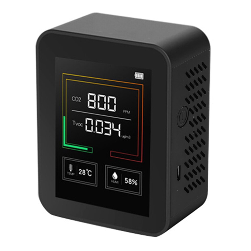 Indoor Air Monitor Lcd Digital co2 Air Meters Real Time TFT Intelligent Air Sensor Tester co2 Detector