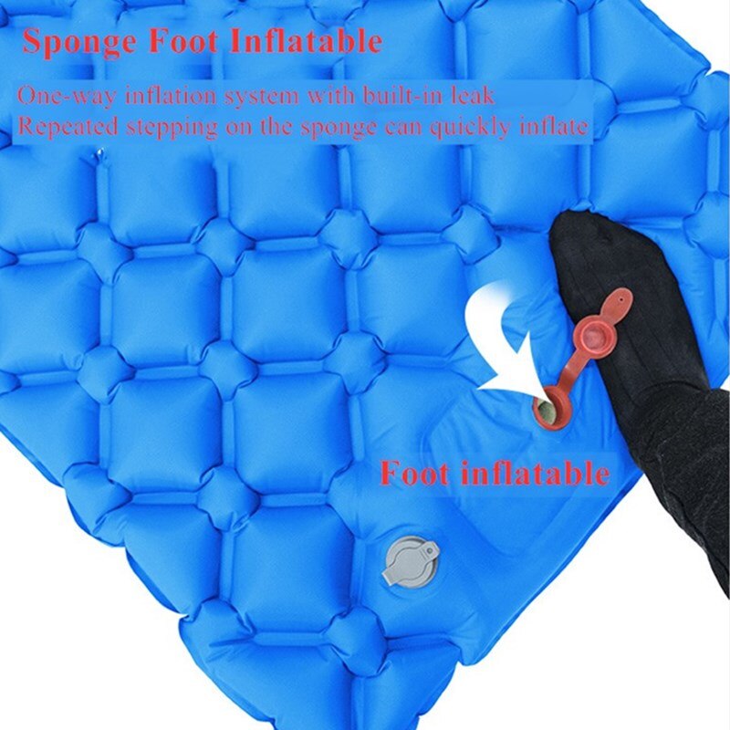 Camping Mat Voet Luchtbed Opblaasbaar Matras Nylon Tpu Slapen Pad Lichtgewicht Vochtbestendige Air Matras Draagbare