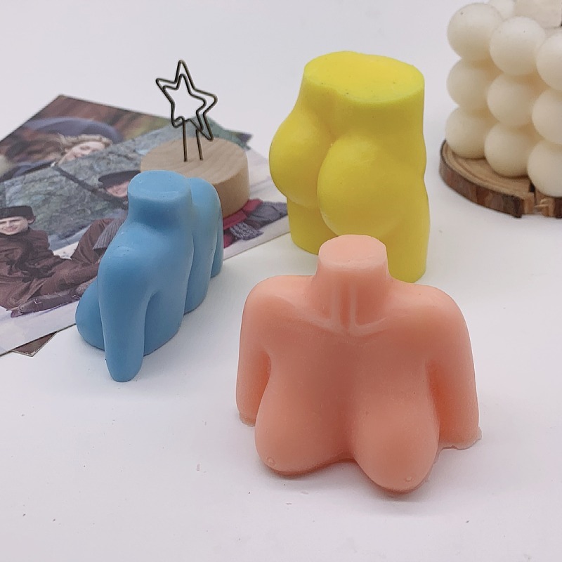 Moule de corps de femme, moule de bougie en Silicone pour le haut du corps et le bas des fesses de femme, moule en résine pour la fabrication de bougies