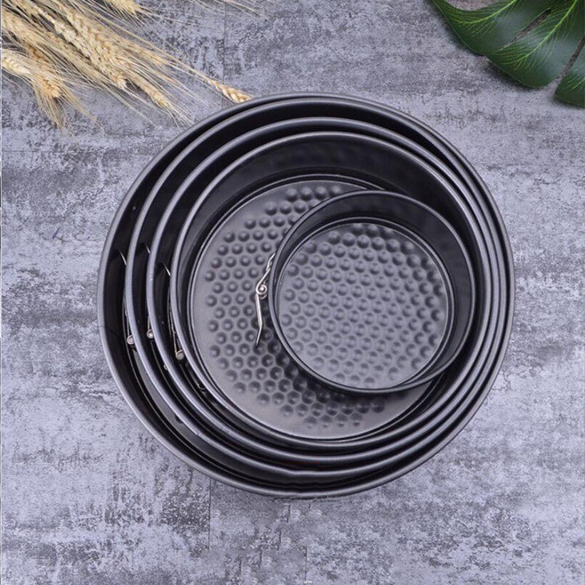 Round Non-stick Carbon Steel Cake Mold Metal Baking Model Pastry Cakes Grilled Tray Detachable Bottom Disc For Kitchen Bake