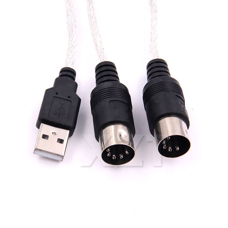 Kabel USB IN-OUT Konwerter MIDI z komputera na elektroniczną klawiaturę muzyczną z adapterem LED do komputera z systemem Windows 7