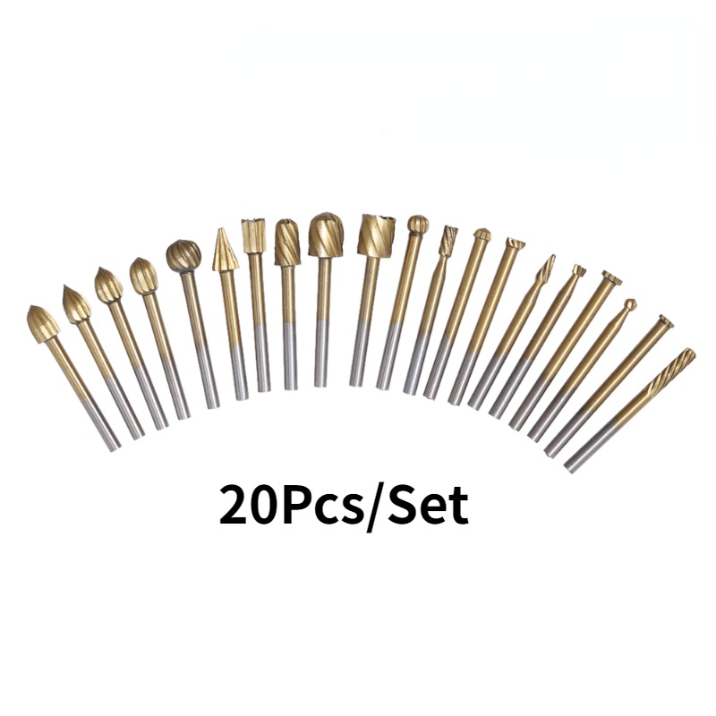 20-piece / Woodworking Rotary File / Milling Cutter / High Speed Steel Rotary File / Metal Grinding Head