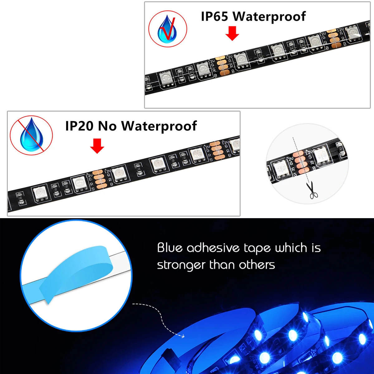 Tira de luces LED RGB 5050 para juegos, línea de rama para 12V Aura Sync, Control de placa base, carcasa de ordenador, 0,5 M- 2M, 4 pines, cabezal RGB