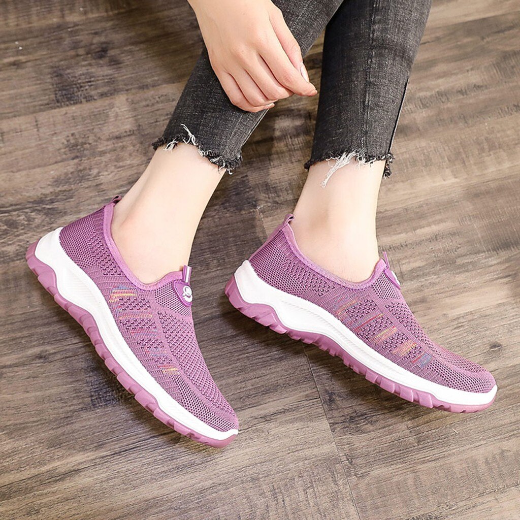 Femmes chaussures de Tennis respirant maille hauteur-augmentant Slip-on femme chaussette chaussures en plein air femmes baskets plates-formes inférieures épaisses