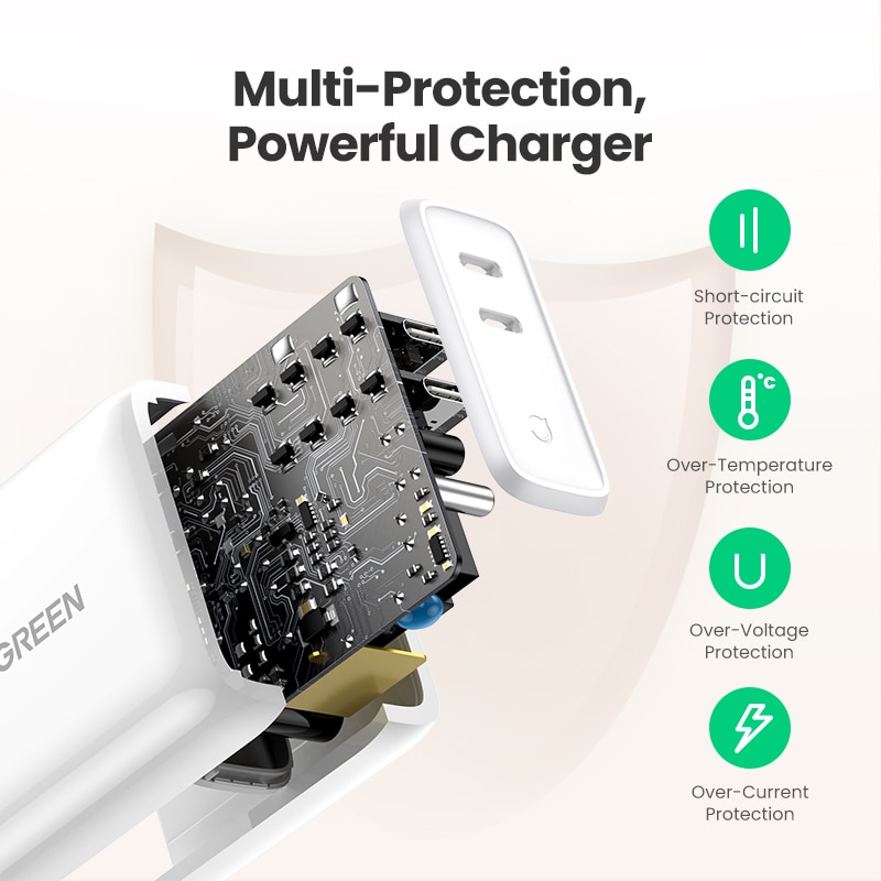 Ugreen PD36W Usb Pd Charger Quick Charge 4.0 3.0 Voor Iphone 11 Pro Xs Macbook Ipad Qc 3.0 Usb Type C Lader Voor Huawei Charger