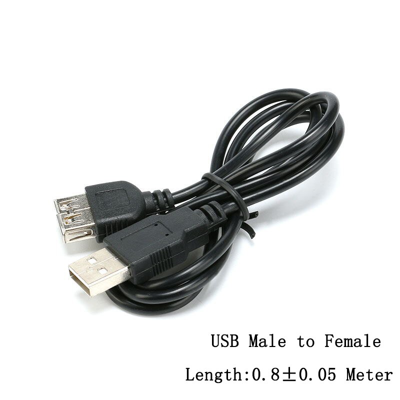Lot De 2 Câbles USB Vers DC 5.5x2.1mm - 1 Mètre, Noir, Pour Alimenter Ou Recharger Des Appareils 5V (2A Max) - Pas De Transfert De Données