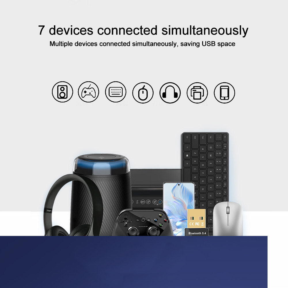 Usb bluetooth 5.4 adapter avsender bluetooth mottaker lyd bluetooth dongle trådløs usb adapter til datamaskin pc laptop