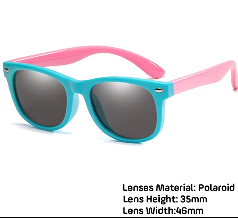Kids Gepolariseerde Zonnebril TR90 Jongens Meisjes Zonnebril Siliconen Veiligheidsbril Cadeau Voor Kinderen Baby UV400 Eyewear: 15