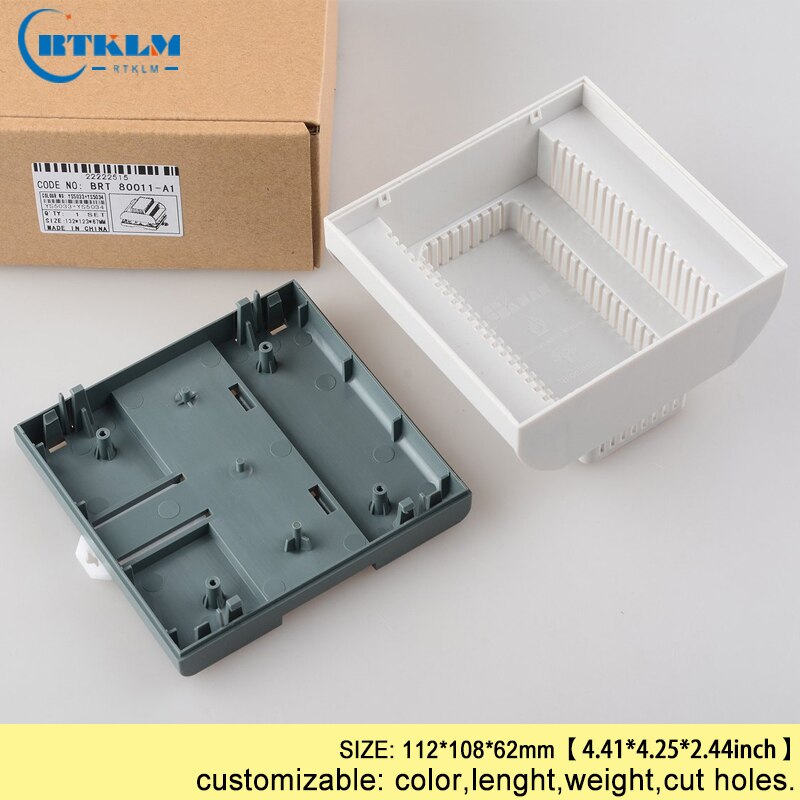 Din rail plastic enclosure 112*108*62mm small electronic enclosures abs circuit board box plastic control switch box PLC box