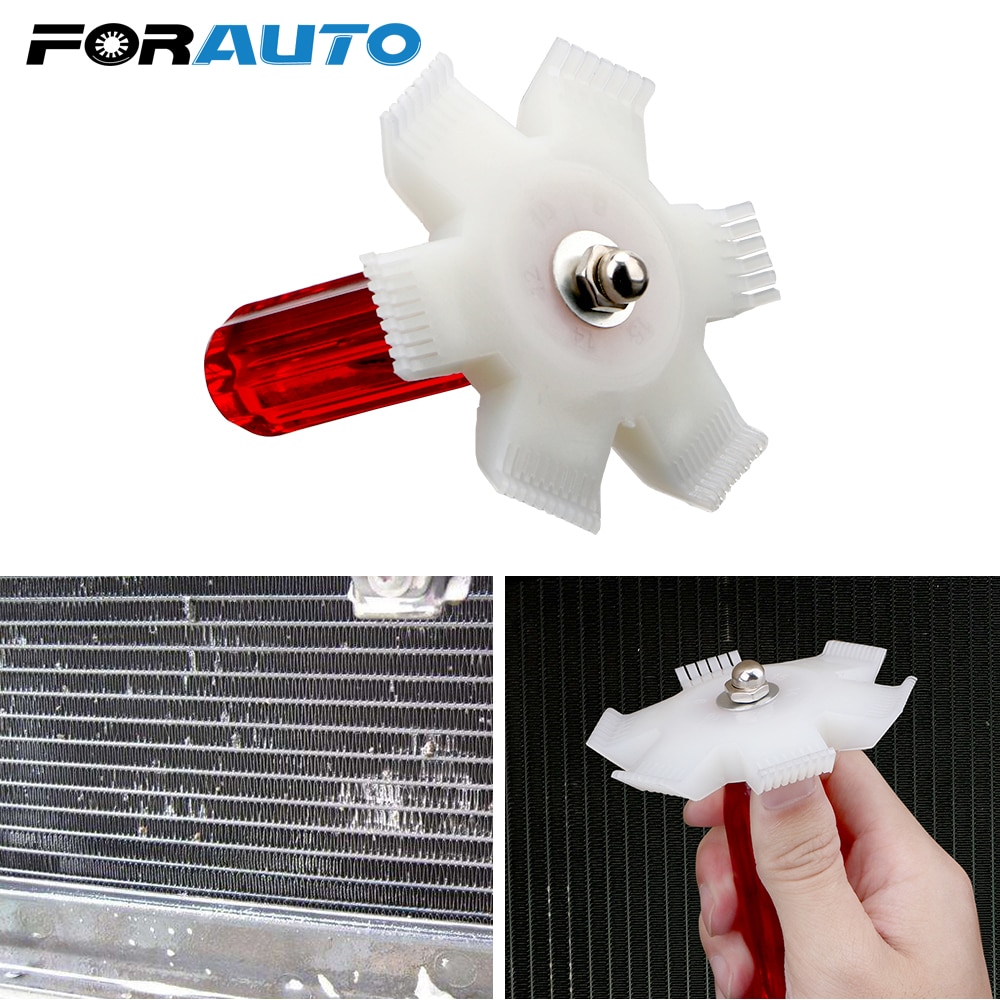 FORAUTO Car Radiator Condenser Evaporator Car Wash Brush Air-conditioning Radiator Cleaner Plastic Car Cleaning Tools