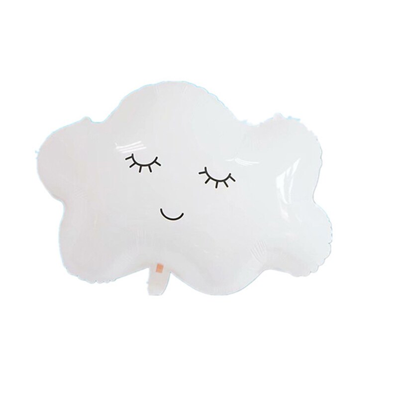 1Pcs Regenboog Glimlach Zon Cloud Folie Ballonnen Verjaardagsfeestje Kids Baby Shower Decoratie Helium Ballonnen Bruiloft Benodigdheden: White clouds