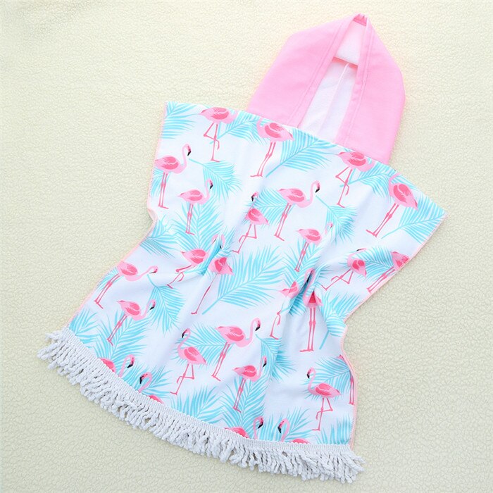 Kinderen Cartoon Microfiber Bad Badcape Badjas Eenhoorn Roze Vogel Meisje Jongen Kind Badhanddoek Badjas Wearable Handdoek: bird
