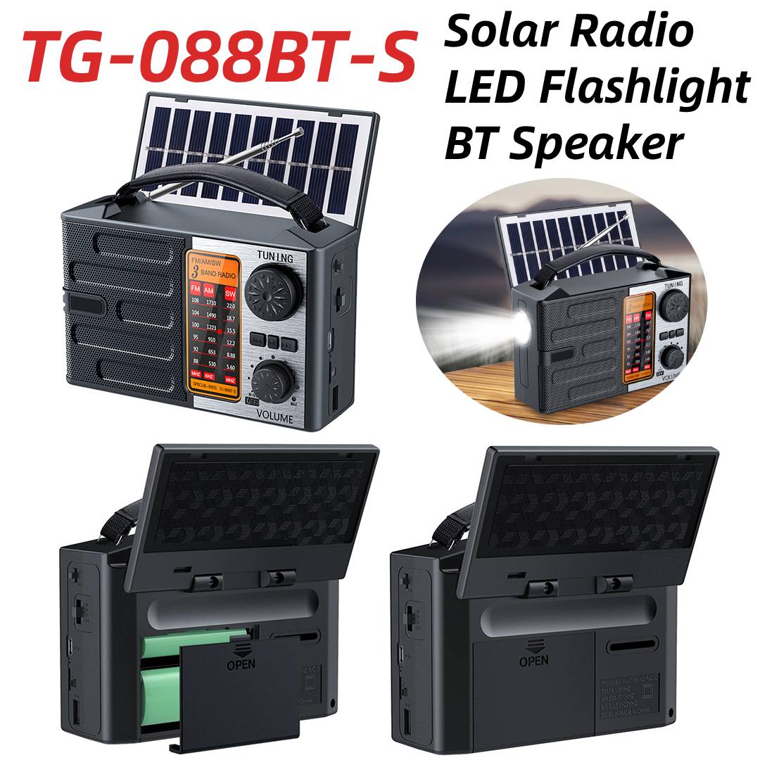 Bärbar radio am fm uppladdningsbar kortvågsradio batteridriven fullvågsradio med stöd för usb tf  mp3 -spelare med bluetooth-högtalare