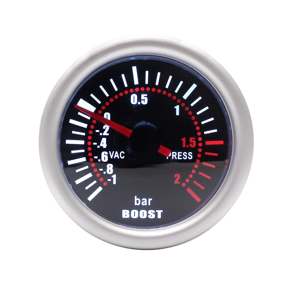 Yomi 2 "52Mm Smoke Lens Turbodrukmeter Bar Psi Vacuüm Water Temp Olie Temp Olie Druk Voltmeter Brandstof niveau Toerenteller Rpm Gauge: Boost gauge BAR