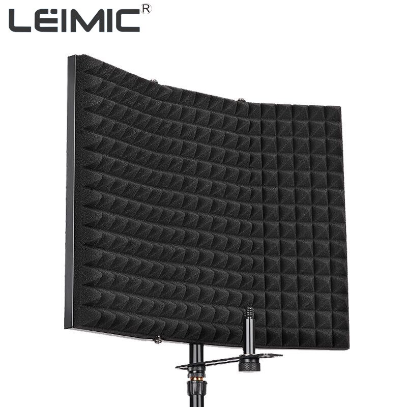 Foldable Microphone Screen Sound Absorbing Vocal Recording Panel Portable Acoustic Isolation Microphone Shield Sound-proof Plate