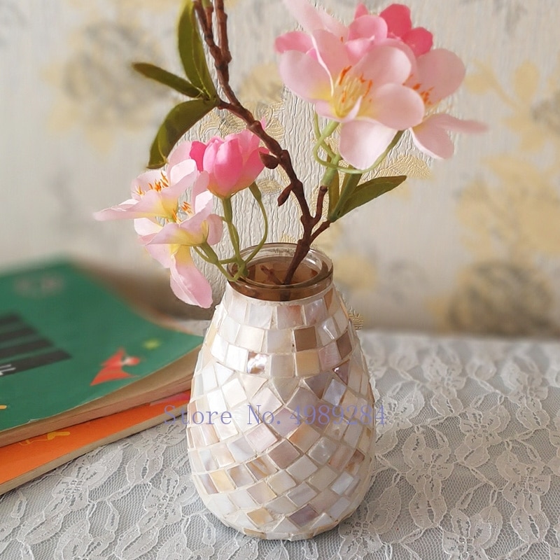 Vase miroir en mosaïque verre nordique | Ornements décoratifs de maison moderne, arrangement de fleurs, accessoires décoratifs hydroponique