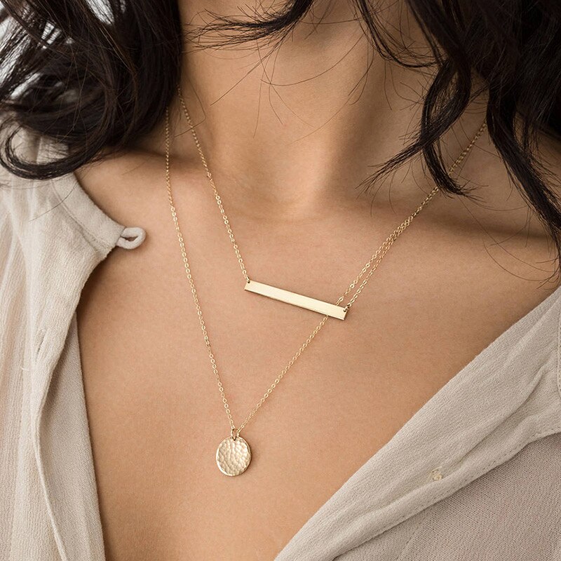 2 Hartvormige Kettingen Voor Dames - Goud En Zilver Hart Hangers - Eenvoudige Stijlvolle Collier - Perfect Cadeau Voor Zus Of Moeder