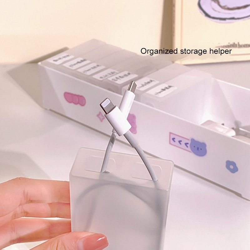 Data Cable Storage Box Sundries Storage Box Network Line Storage Bin Charger Wire Management Desktop Sub-grid Line Box