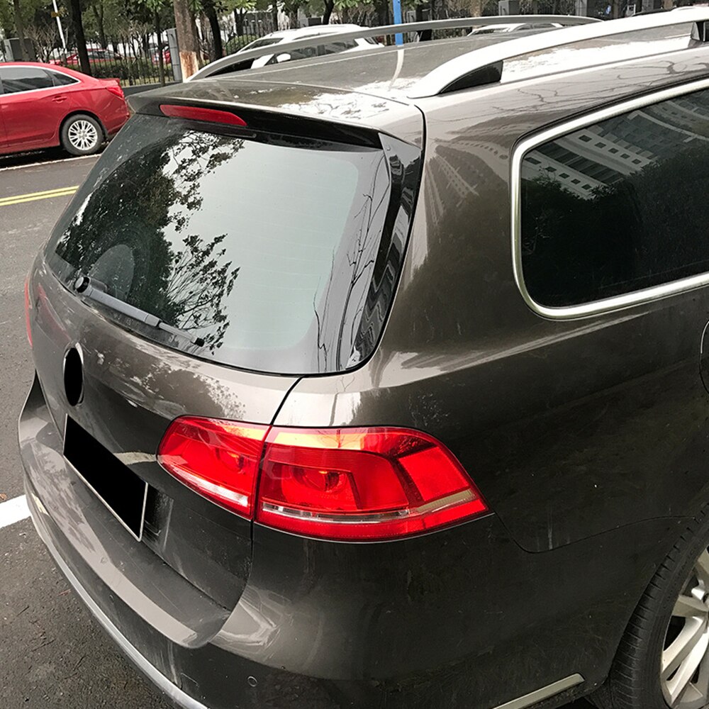 Becquets Latéraux Pour Vitre Arrière VW Passat B7 Wagon/Alltrack 2011-2015 - ABS Noir Brillant, Adhésif Double Face