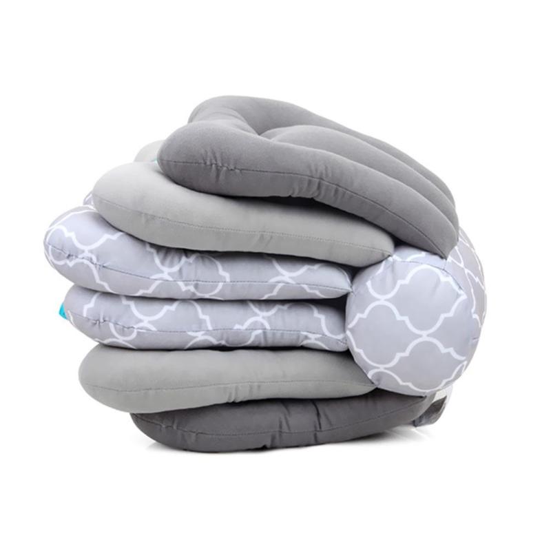 Newborn Feeding Pilloe Baby Nursing Cover Breastfeeding Pillow feeding Infant Nursing Cushion Layer Adjustable Cushion Baby Care: Gray