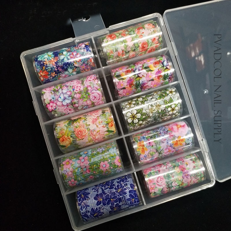 Fleur ongle autocollant enveloppes curseur transfert d'eau décalcomanie feuilles feuille Nail Art décoration acrylique manucure outil