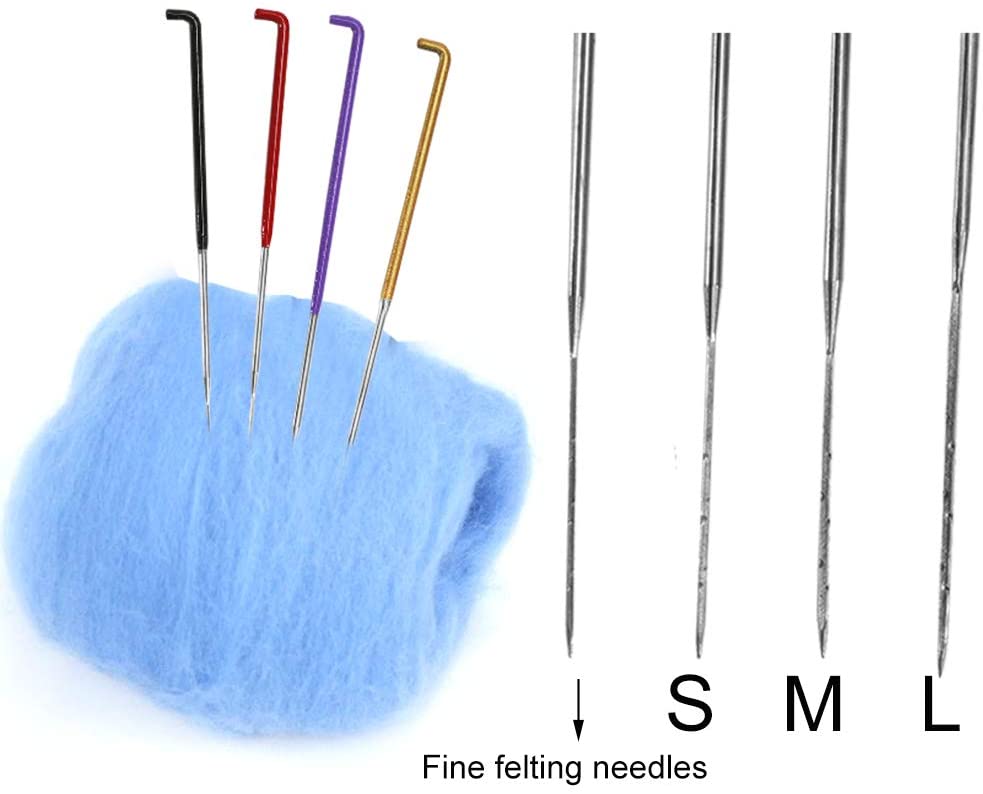 LMDZ 4 Sizes 28 Pieces Felting Needles Kit, Felting Tools Needle Felting Needles Set for DIY Wool Felt Art Crafts (XS,S,M,L)