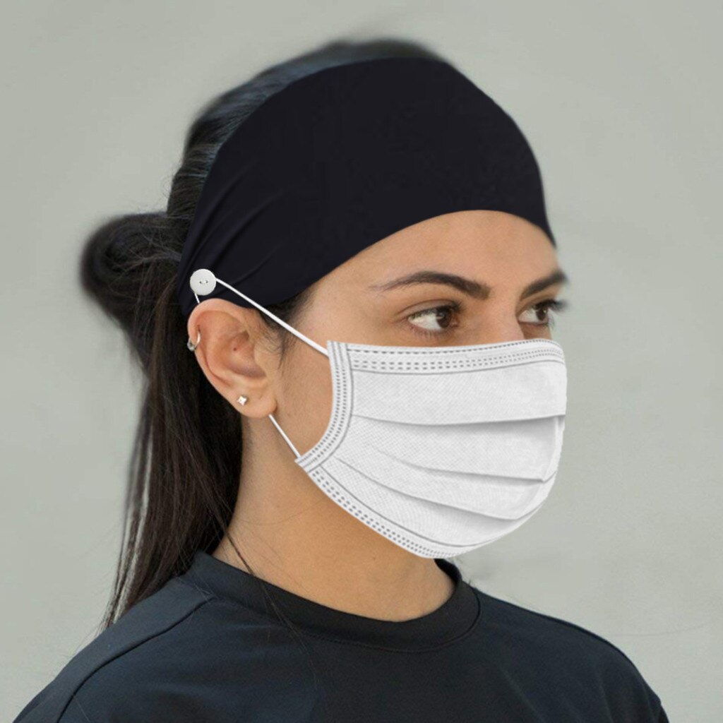 Knop Hoofdband Gezicht Houder Dragen Oren Beschermen Sport Bandana Haaraccessoires Voor Vrouwen Hoofdbanden Haarband Sport Bandana