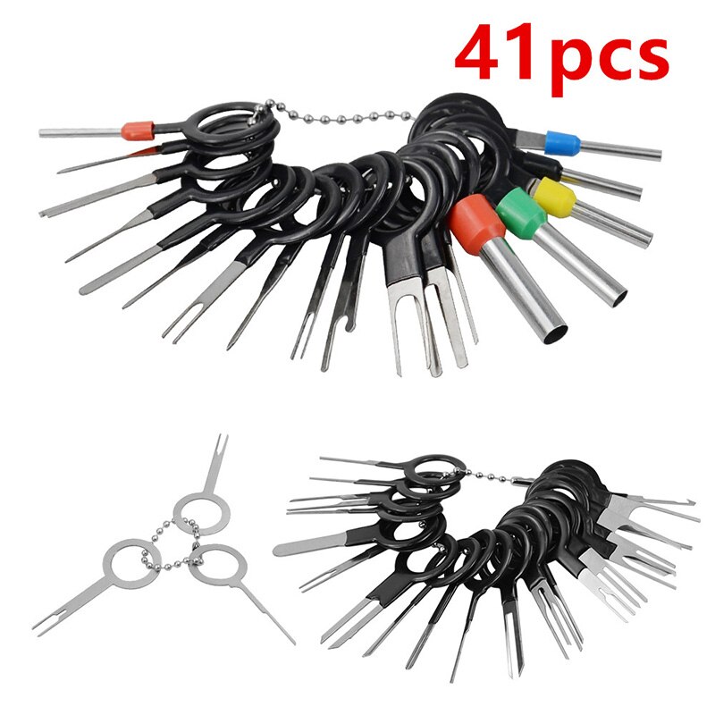 11/18/36/41pcs Car Terminal Removal Tool Wire Plug Connector Extractor Puller Release Pin Extractor Kit for Auto Plug Repair