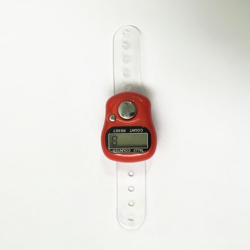 Mini Stitch Marker And Row Finger Counter LCD Electronic Digital Tally ring counter 20%off: red