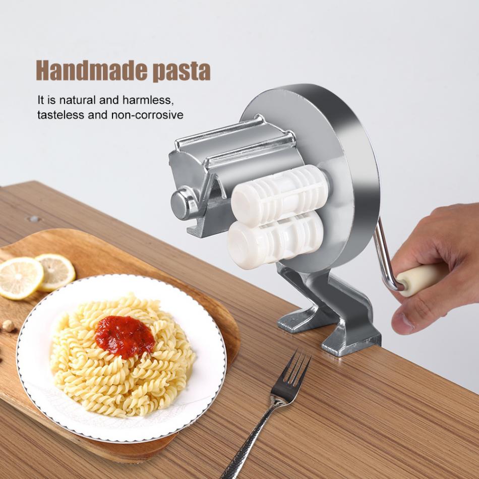 Pasta Maker Noodle Persmachine Handleiding Bedienen Keuken Voedsel Maken Apparatuur Aluminium Handgemaakte Spaghetti