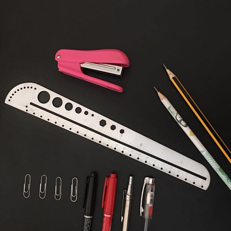 Multifunctional Stainless Steel Angle Protractor Ruler Degree Measuring Tool