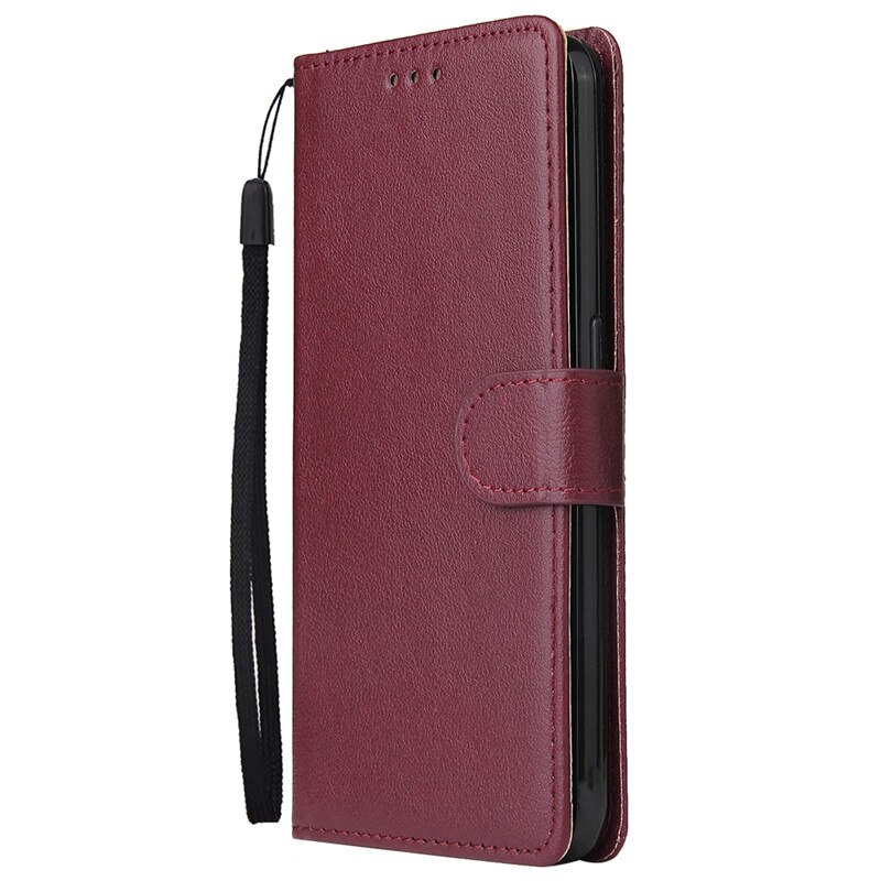 Étui à rabat en cuir pour Samsung Galaxy A31 A315F, Coque portefeuille avec porte-cartes: Wine Red
