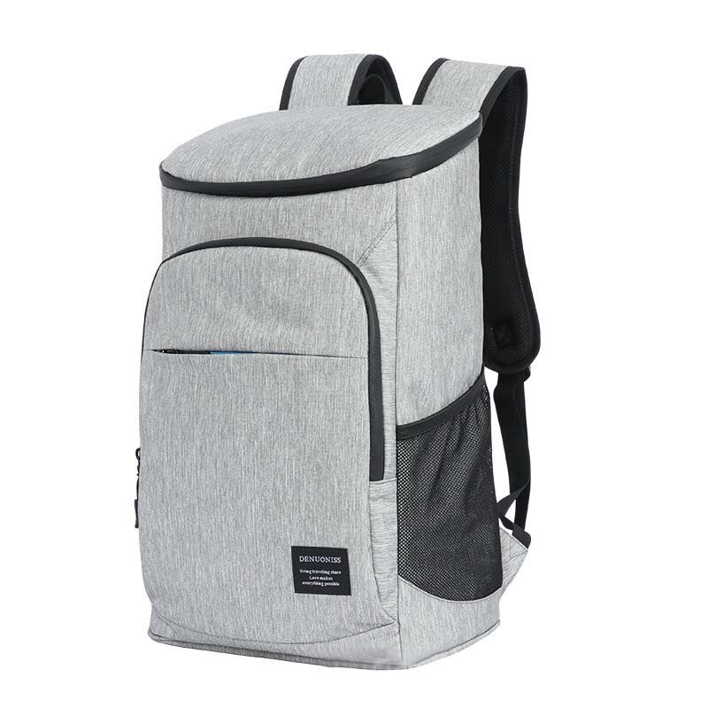 26L dicht kühler Rucksack 35 dosen thermische mahlzeit getränke wein isolierte kühltasche große picknick fahrzeug isolierung kühlen tasche: Grau