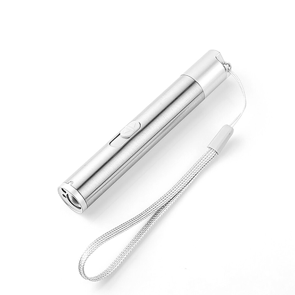 3-in-1 Pet Teaser USB Chargeable LED Flashlight Pointer Pen Luminous Interactive Cat Toy
