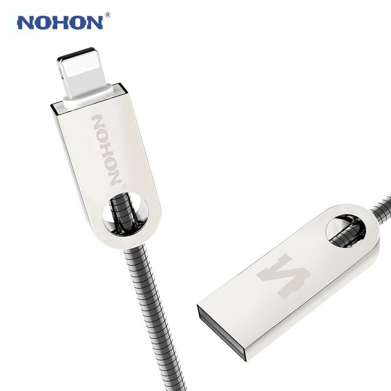 NOHON USB Cable For iPhone Cable Xs Max Xr 8 7 6 Plus 6S 5 S Plus iPad Mini Fast Charging Cables Mobile Phone Charger Cord Data