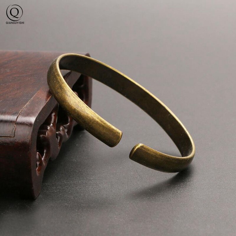 Vintage mässing kungliga armband dam manschett armband glänsande ren koppar antika kvinnor armband smycken flickvän juldagen