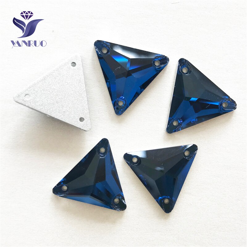 YANRUO 3270 Alle Maten Montana Driehoek Plat Strass Naaien Op Strass Kristal Glas Stenen Voor Craft