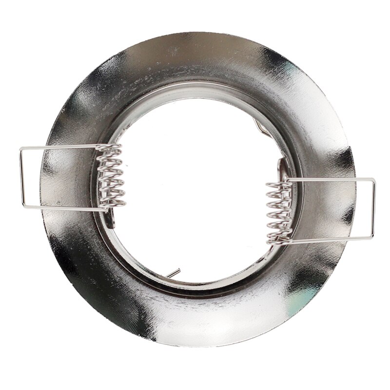 Nikkel Ronde Verzonken Led Plafondlamp Verstelbare Frame MR16 GU10 Lamp Armatuur Downlight Houder