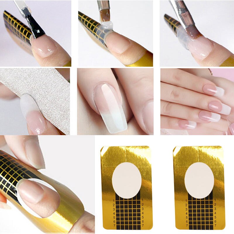 100 Pcs Nail Forms Acryl Nagels Gel Nagels Uitbreiding Nail Sticker @ ME88